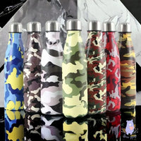 Camouflage Cola Metal Water Bottle (500 ml) - Bear Hugs