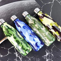 Camouflage Cola Metal Water Bottle (500 ml) - Bear Hugs