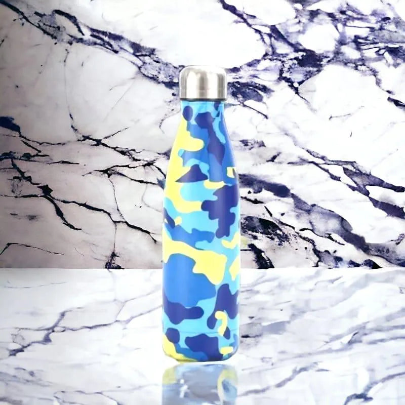 Camouflage Cola Metal Water Bottle (500 ml) - Bear Hugs