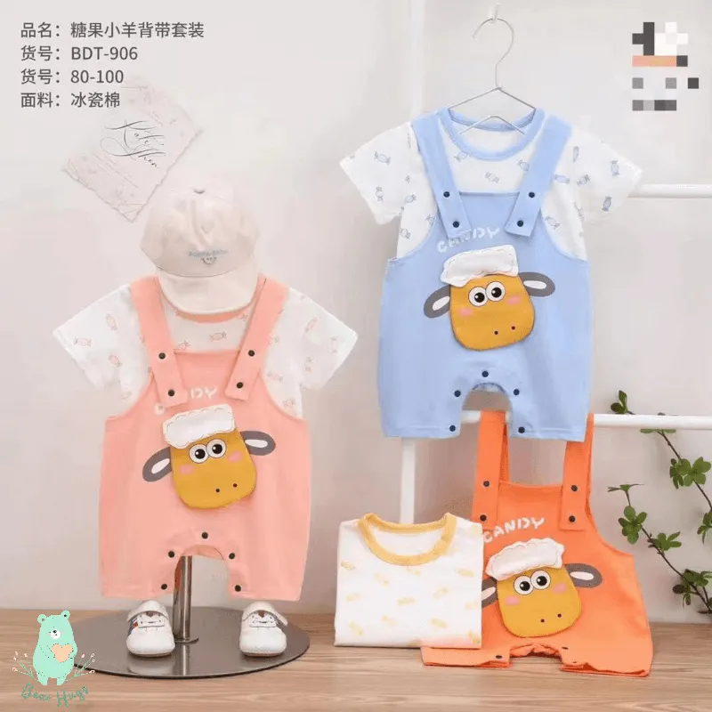 Candy Lamb Strap Set Dungaree - Bear Hugs