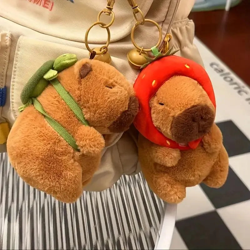 Capybara Plush Keychain - Bear Hugs