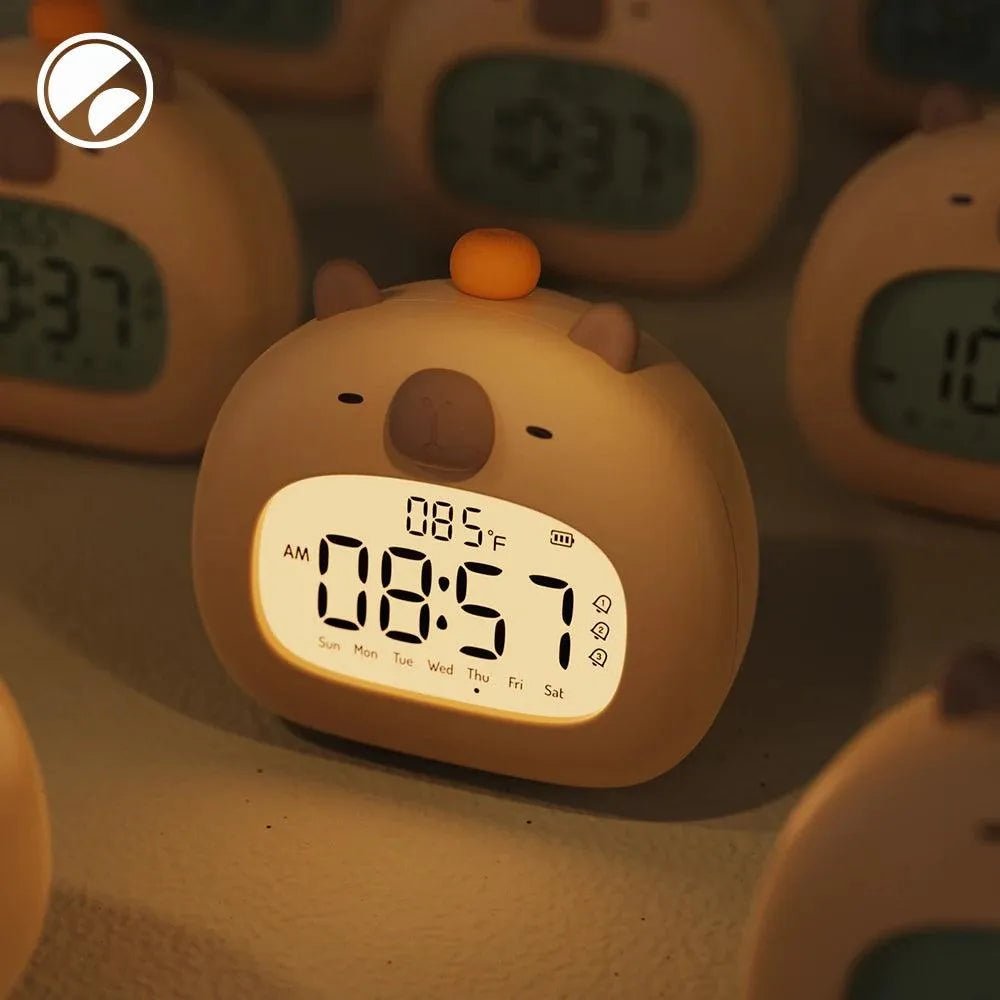 Capybara Warm Night Light Alarm Clock - Bear Hugs