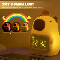 Capybara Warm Night Light Alarm Clock - Bear Hugs