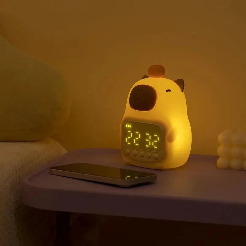 Capybara Warm Night Light Alarm Clock - Bear Hugs