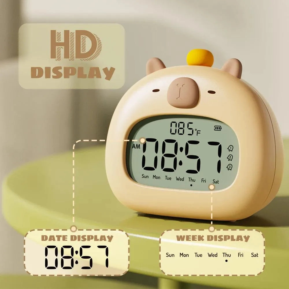 Capybara Warm Night Light Alarm Clock - Bear Hugs