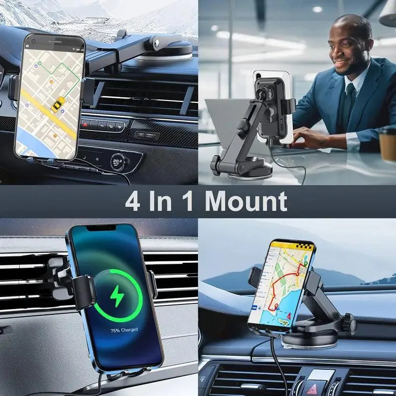 Car Fast Wireless Charger Phone Stand - Bear Hugs