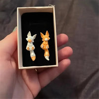 Cartoon Cute Fox Stud Earrings - Bear Hugs