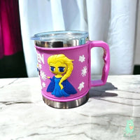 Cartoon Steel Mugs with Lid (350 ml) - Bear Hugs