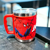 Cartoon Steel Mugs with Lid (350 ml) - Bear Hugs