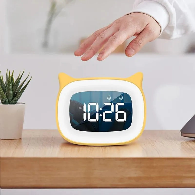 Cat Ears Alarm Clock with Night Light - Bear Hugs