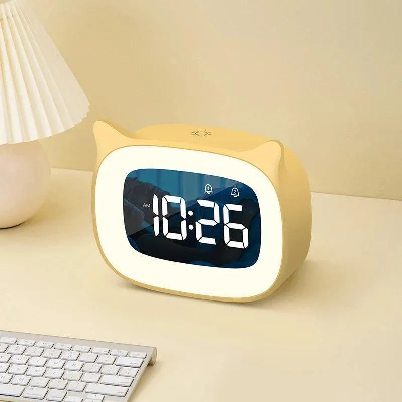 Cat Ears Alarm Clock with Night Light - Bear Hugs