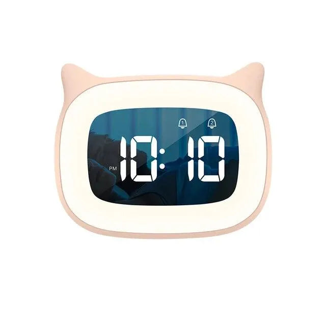 Cat Ears Alarm Clock with Night Light - Bear Hugs