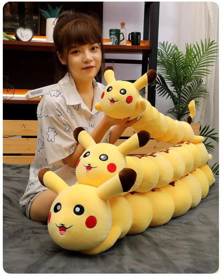 Caterpillar Pikachu Long Plush Pillow - Bear Hugs