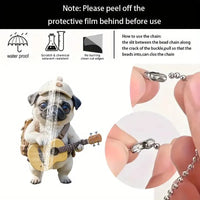 Charming Acrylic Pug Dog Keychain - Bear Hugs