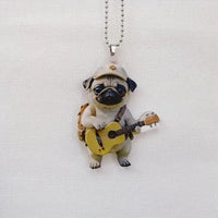 Charming Acrylic Pug Dog Keychain - Bear Hugs