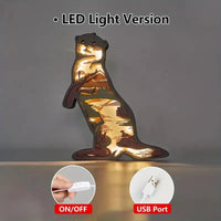 Charming Otter Wooden Night Light - Bear Hugs