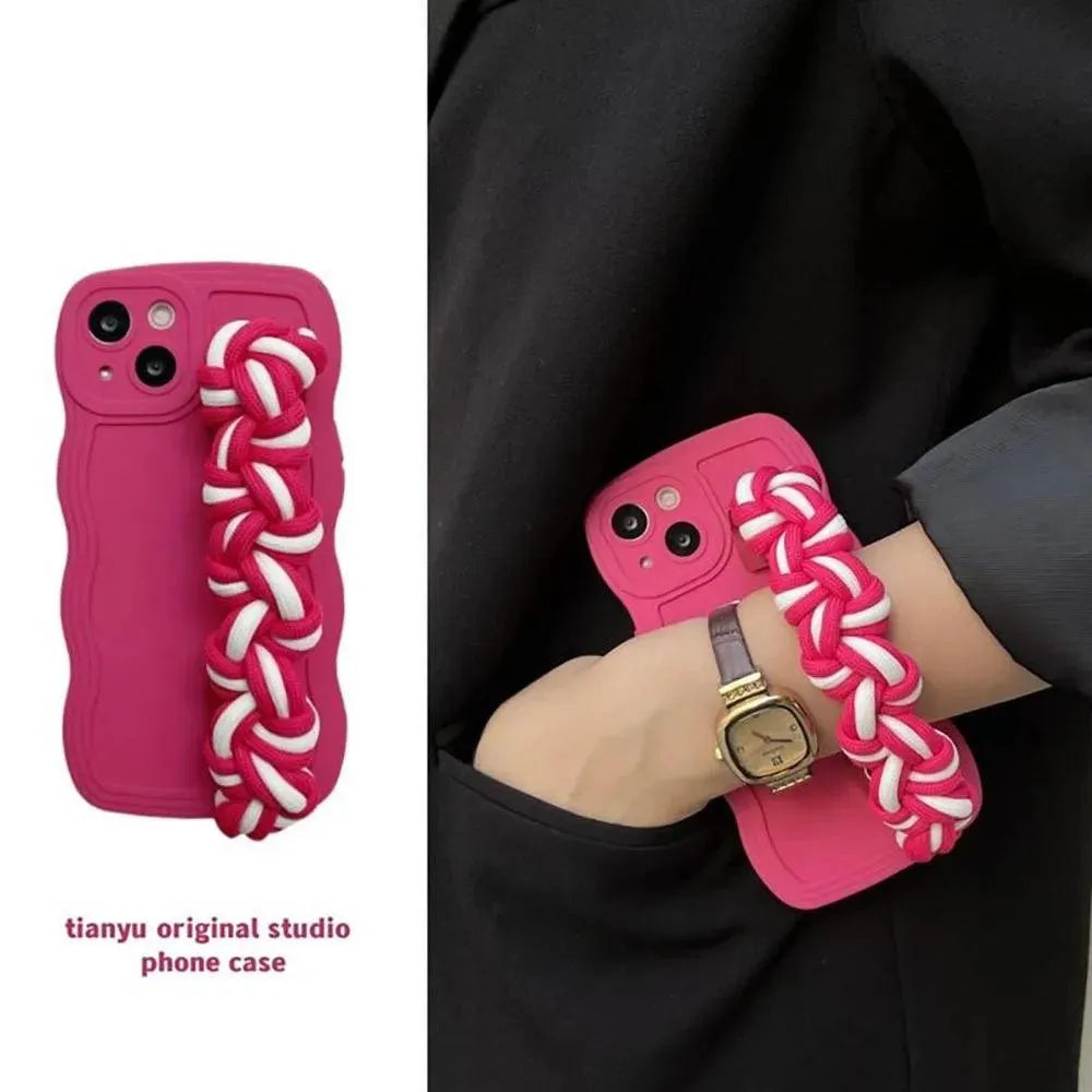 Chic Braided Wristband Phone Case (For iPhones) - Bear Hugs