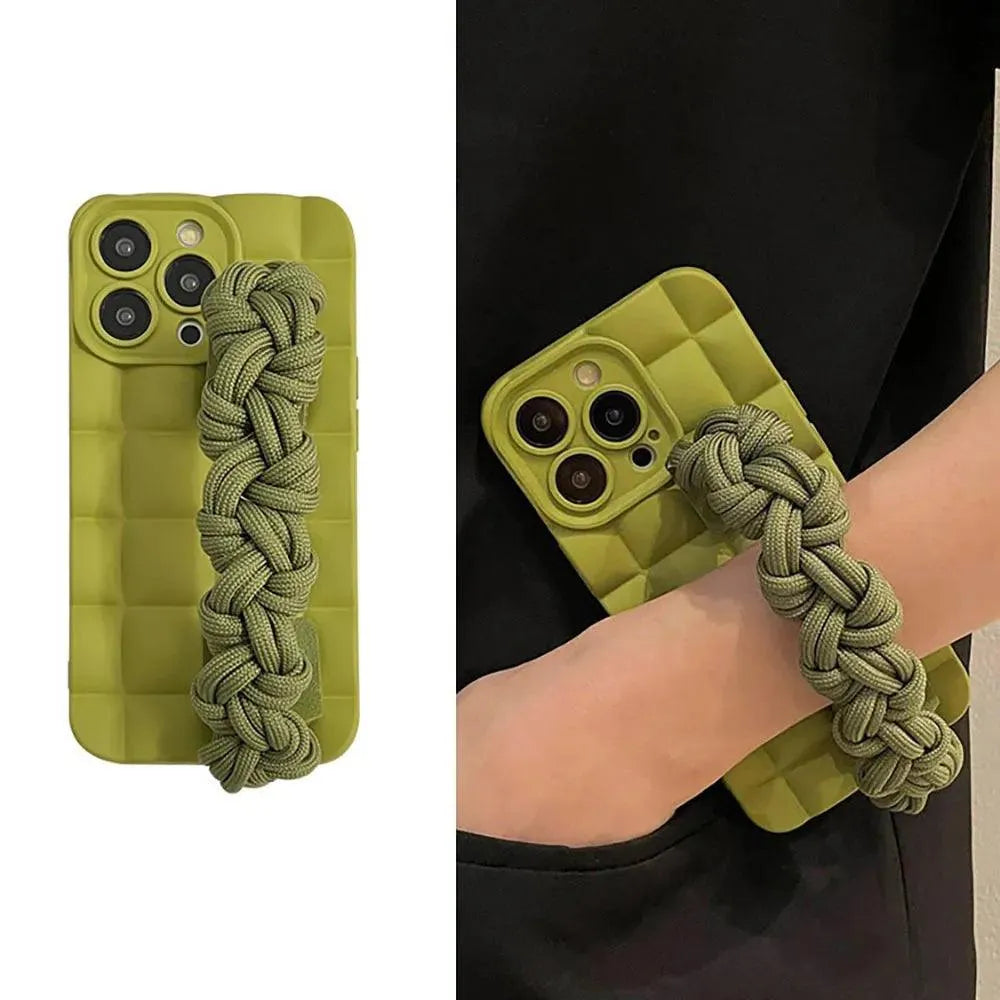 Chic Braided Wristband Phone Case (For iPhones) - Bear Hugs