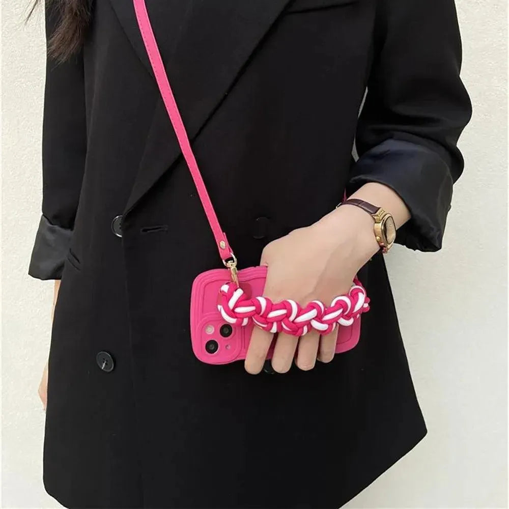 Chic Braided Wristband Phone Case (For iPhones) - Bear Hugs