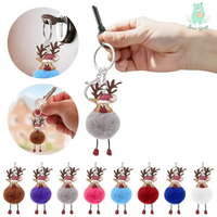 Christmas Fawn Plush Ball Keychain - Bear Hugs