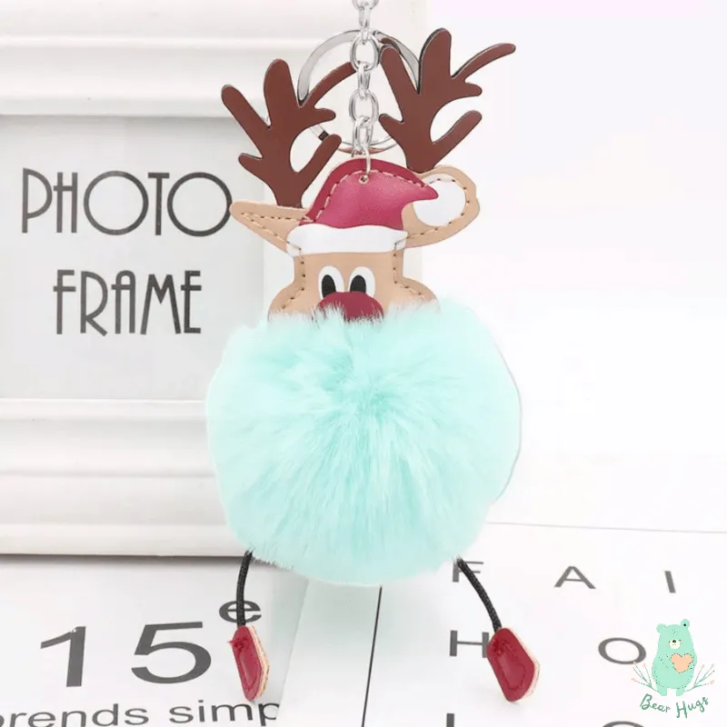 Christmas Fawn Plush Ball Keychain - Bear Hugs