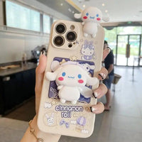 Cinnamoroll Makeup Mirror Case (For iPhones) - Bear Hugs