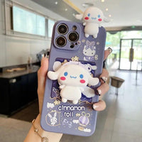 Cinnamoroll Makeup Mirror Case (For iPhones) - Bear Hugs