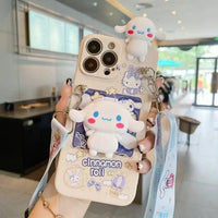 Cinnamoroll Makeup Mirror Case (For iPhones) - Bear Hugs