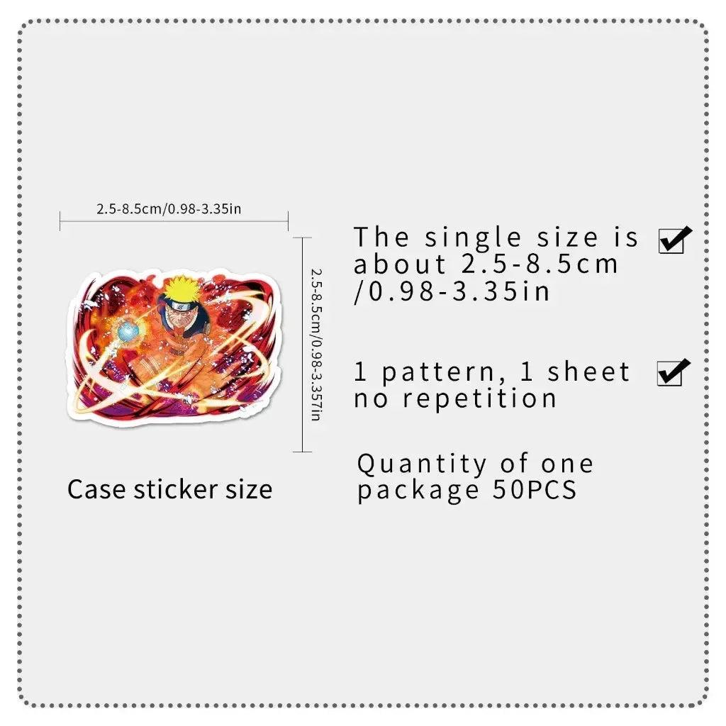 Naruto Sticker Pack (50 Pcs)