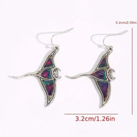 Colorful Manta Ray Fish Dangle Earrings - Bear Hugs