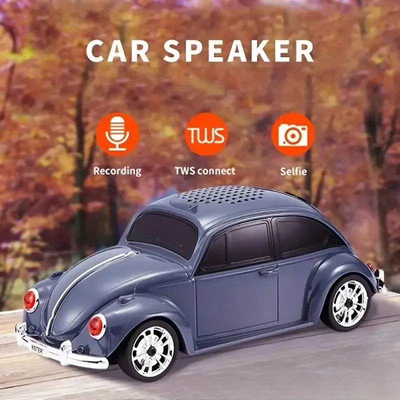 Compact Vintage Car Shaped Bluetooth Speaker - Bear Hugs