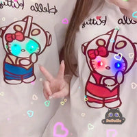 Couple LED Glow Shinchan Anime T-shirt - Bear Hugs