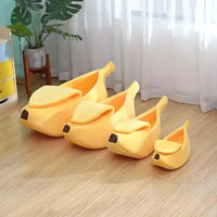 Cozy Banana-Shaped Winter Pet Bed - Bear Hugs