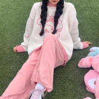 Cozy Kawaii Pastel Knit Pullovers - Bear Hugs