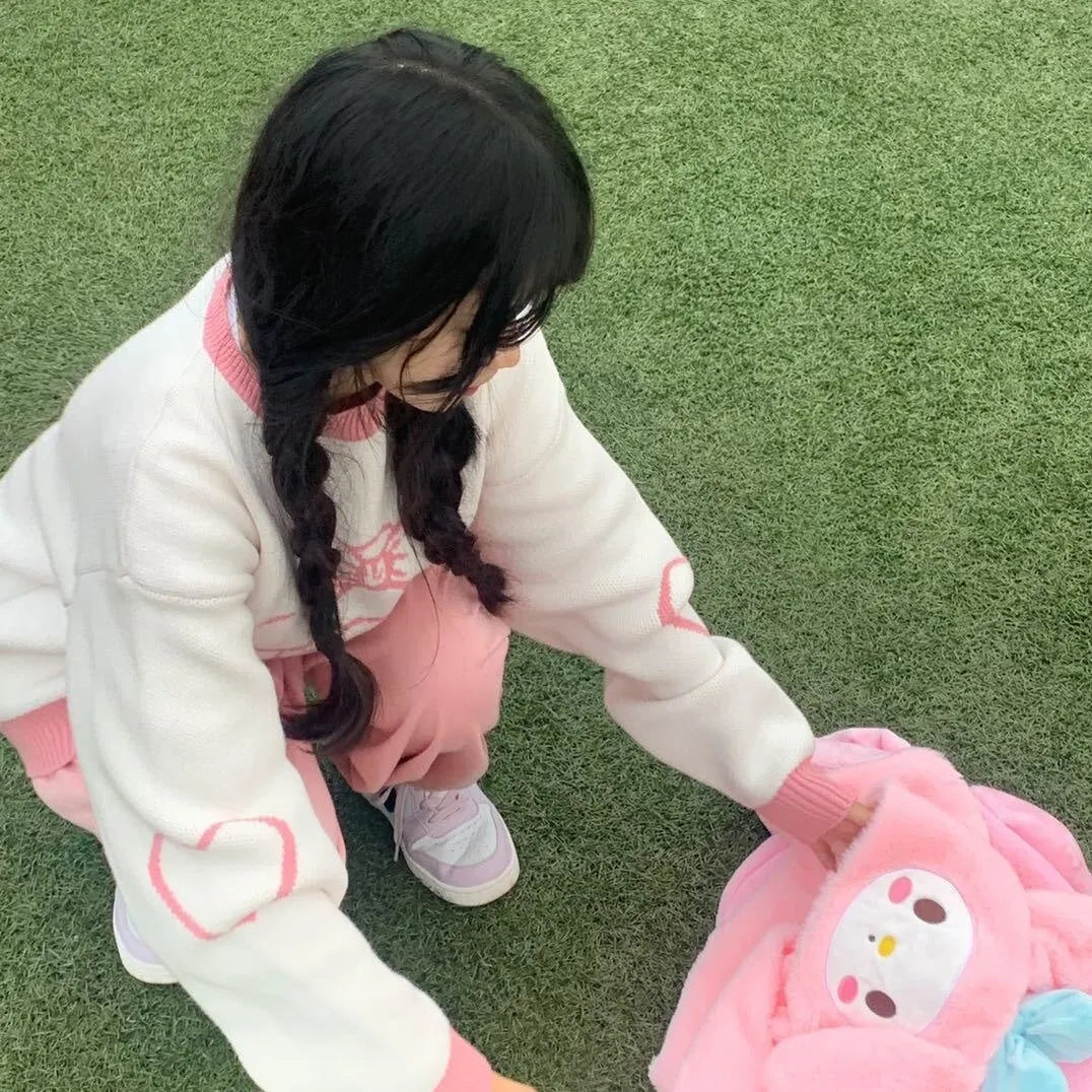 Cozy Kawaii Pastel Knit Pullovers - Bear Hugs