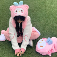 Cozy Kawaii Pastel Knit Pullovers - Bear Hugs