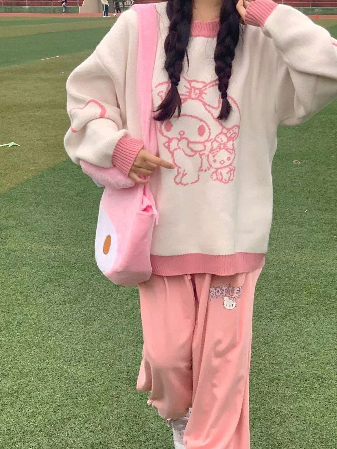 Cozy Kawaii Pastel Knit Pullovers - Bear Hugs