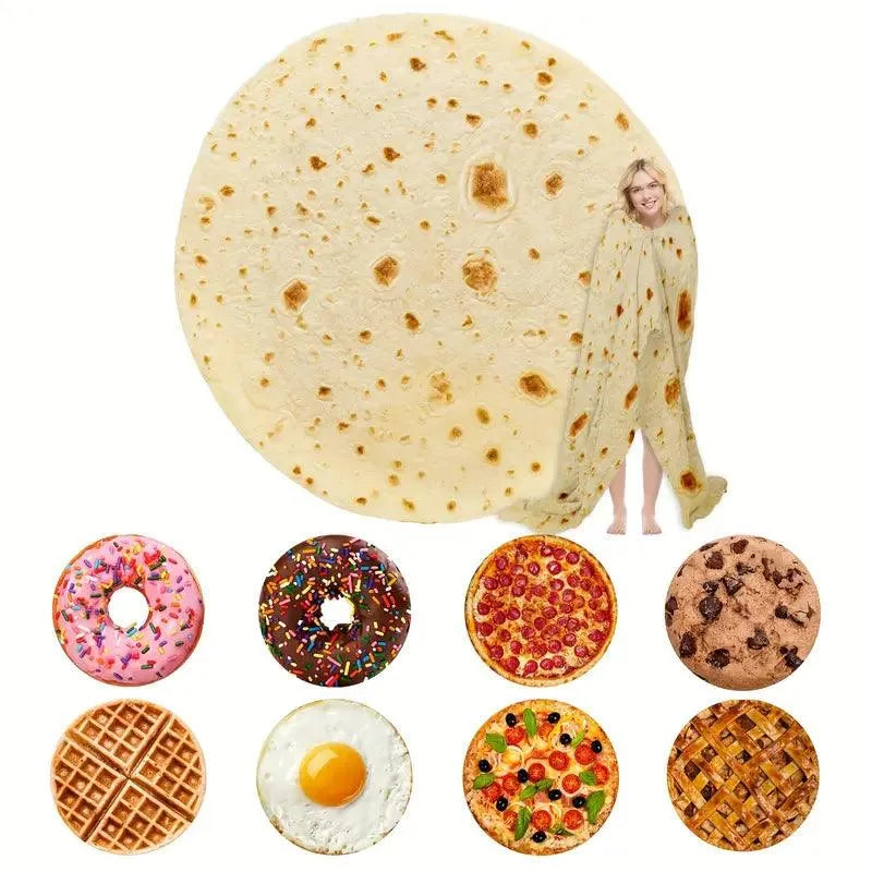 Creative 3D Novelty Blankets (Pizza, Roti Donut and More) - Bear Hugs