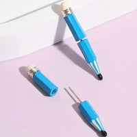 Creative Blue Pencil Design Stud Earrings - Bear Hugs