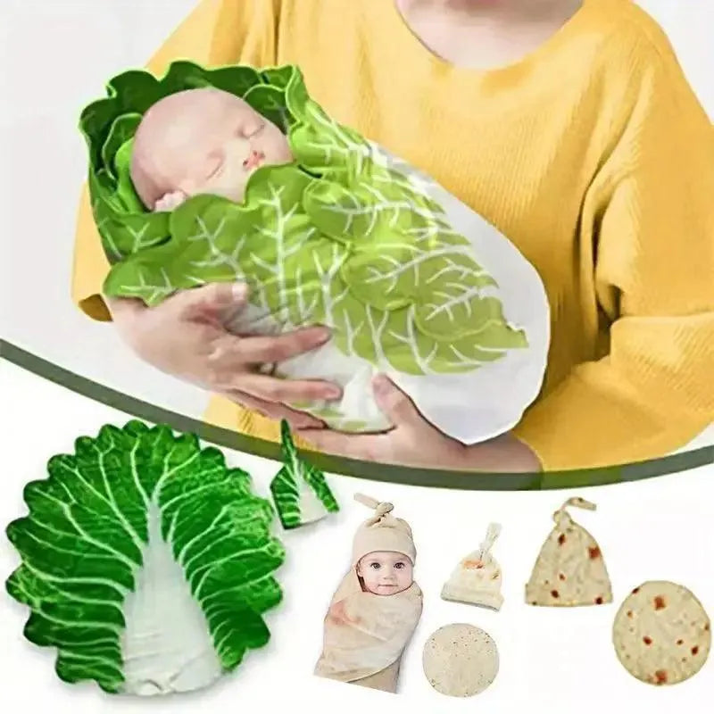 Creative Cabbage Flatbread Baby Wrap and Blanket - Bear Hugs