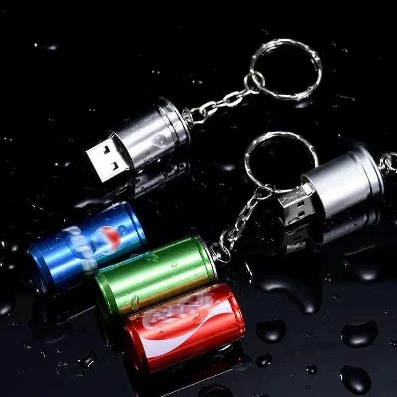 Creative Cold Drink Pen Drive Keychain - Bear Hugs