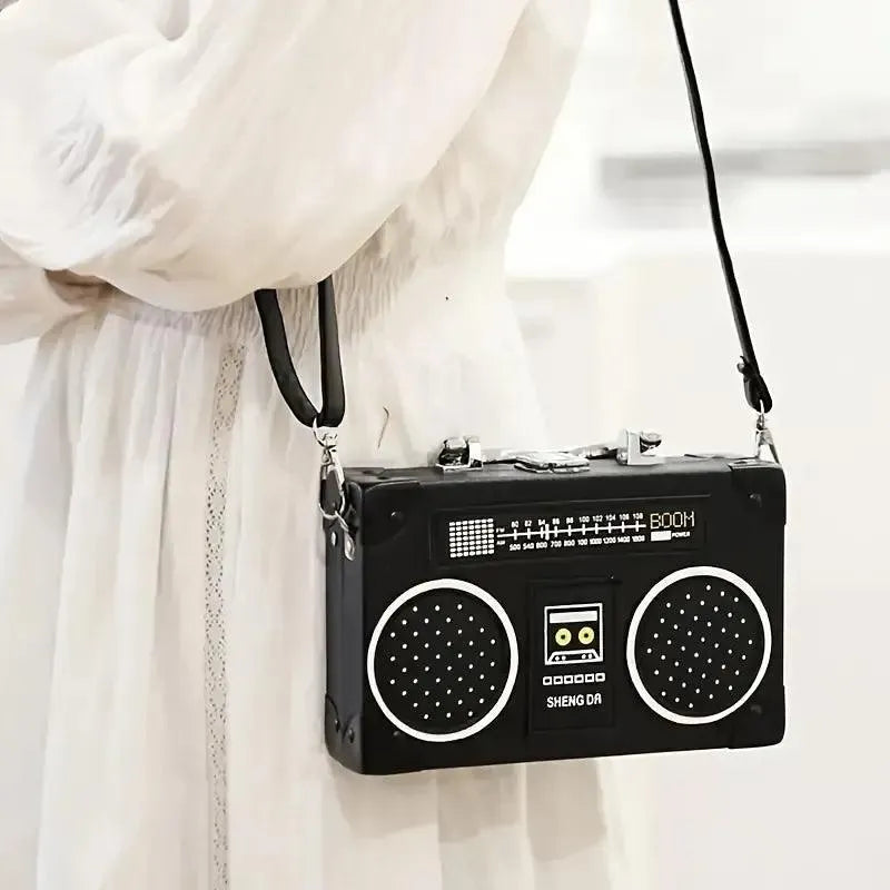 Creative Radio Box Shaped Handbag - Bear Hugs