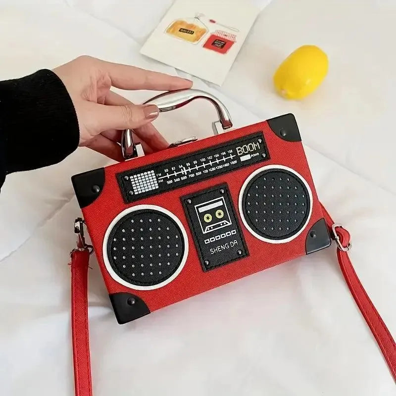 Creative Radio Box Shaped Handbag - Bear Hugs