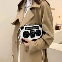 Creative Radio Box Shaped Handbag - Bear Hugs