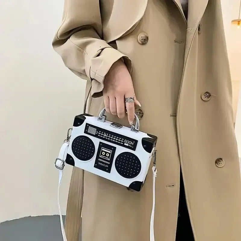 Creative Radio Box Shaped Handbag - Bear Hugs