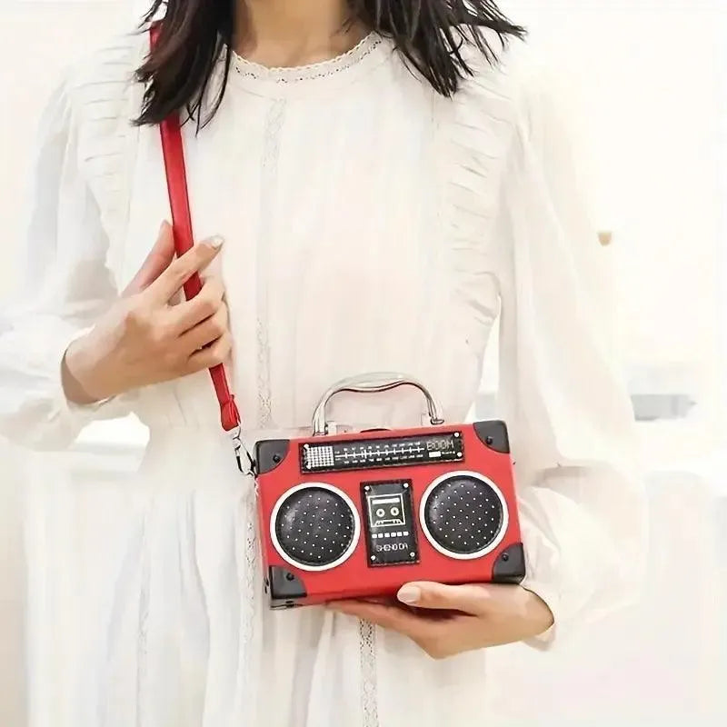 Creative Radio Box Shaped Handbag - Bear Hugs