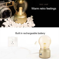 Creative Retro Lamp Bulb Night Light - Bear Hugs