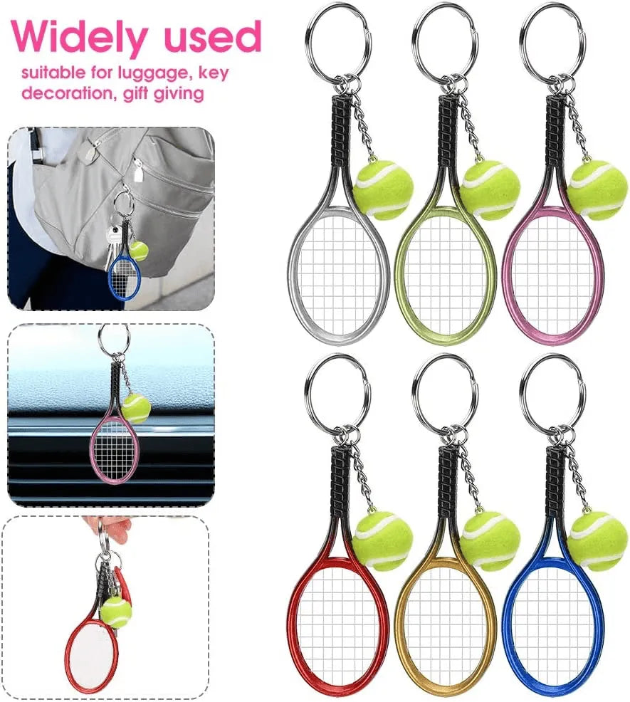 Creative Sports Mini Tennis Racket Keychain - Bear Hugs