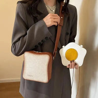 Creative Toast Bread and Fried Egg Shaped Bag - Bear Hugs