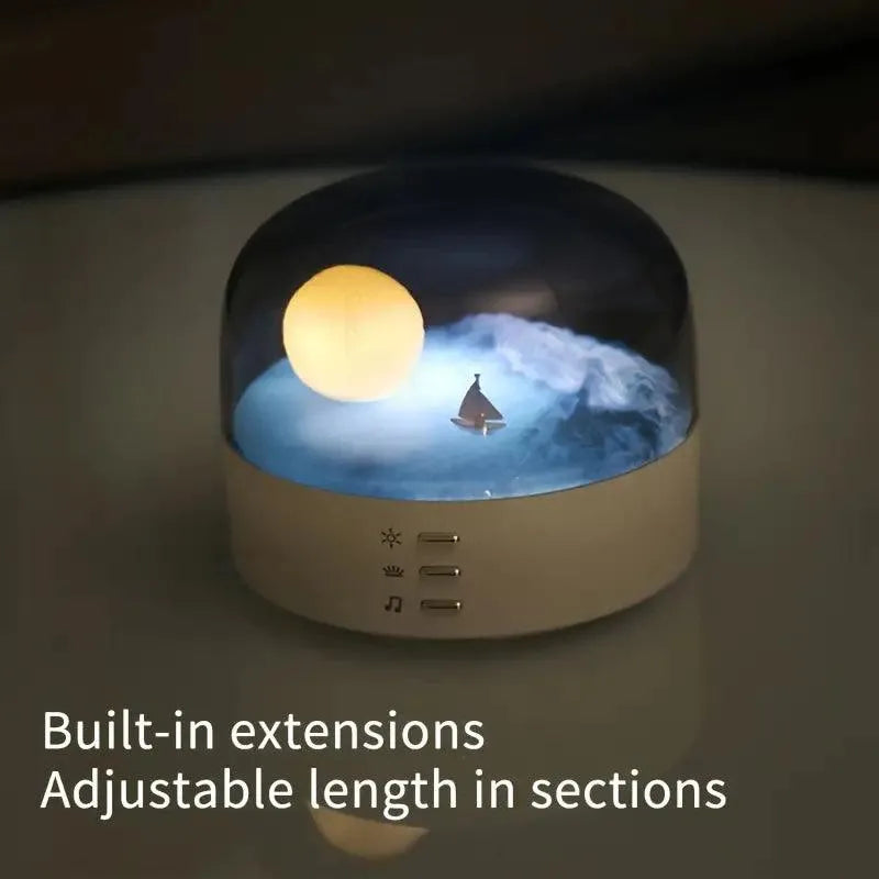 Crescent Night Light With Soothing Music - Bear Hugs